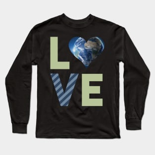 Vintage Love Earth Day retro love the Earth Day Long Sleeve T-Shirt